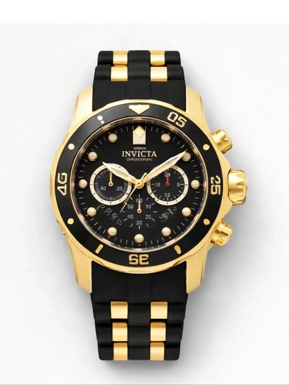 Invicta 6981 Pro Diver SCUBA Men's Quartz Watch - 48mm Gold Black Silicone NIB